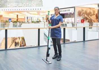 76 percent more area coverage in floor cleaning with the Unger erGO clean